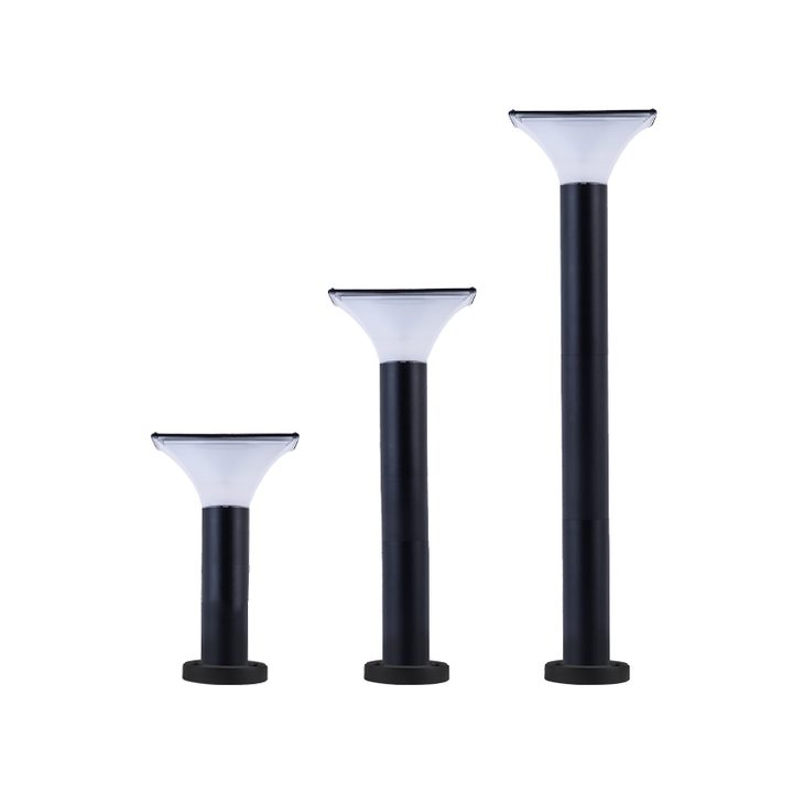 Three opaque square lamp forms with round flange bases