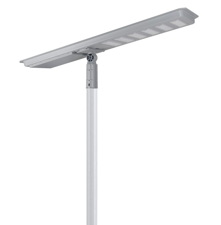 Pole-mounted underside illustration of the six-array design.