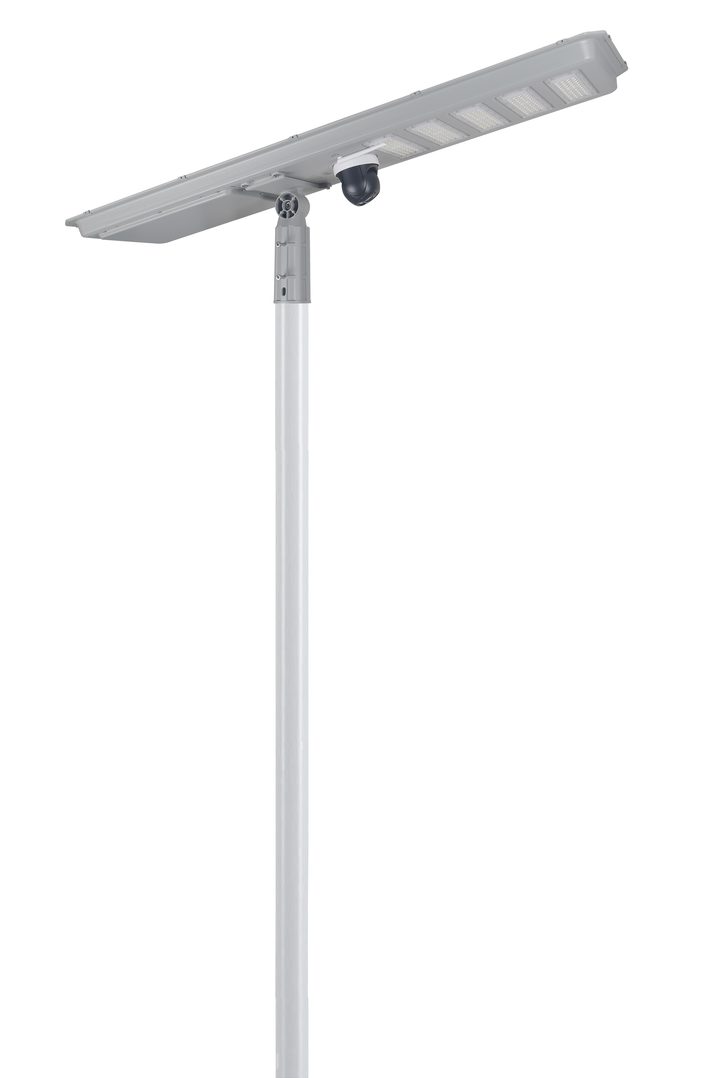 Street-light and camera arrangement, shown as an illustration.
